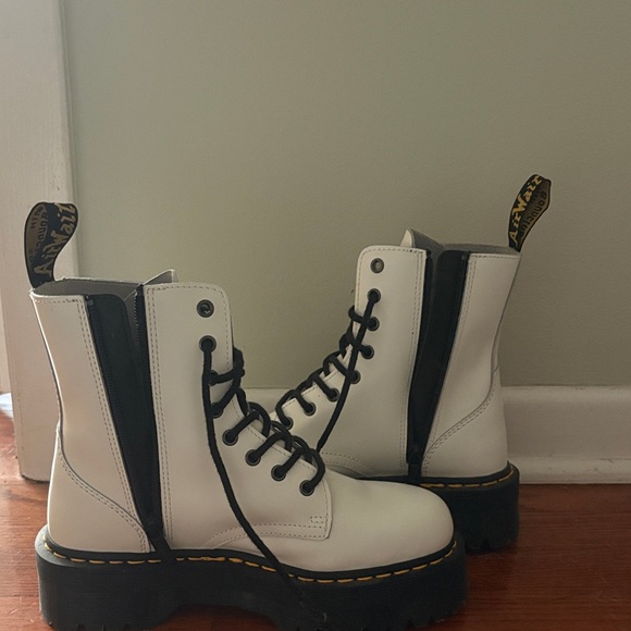 Dr. Martens White and Black Combat Boots - Picture 5 of 5